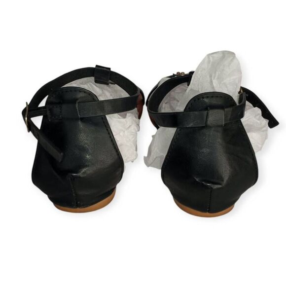 TOP MODA BLACK CAGE STRAP SANDALS SZ.7.5 EUC. - Picture 5 of 7